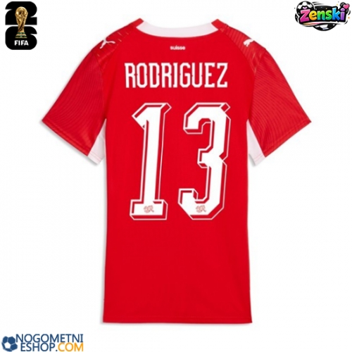 Ženski Nogometni dresi Švica Ricardo Rodriguez #13 Domači SP 2026 Kratek Rokav